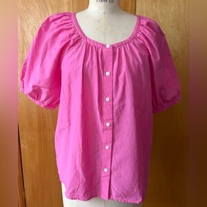Ann Taylor puff sleeve blouse size s